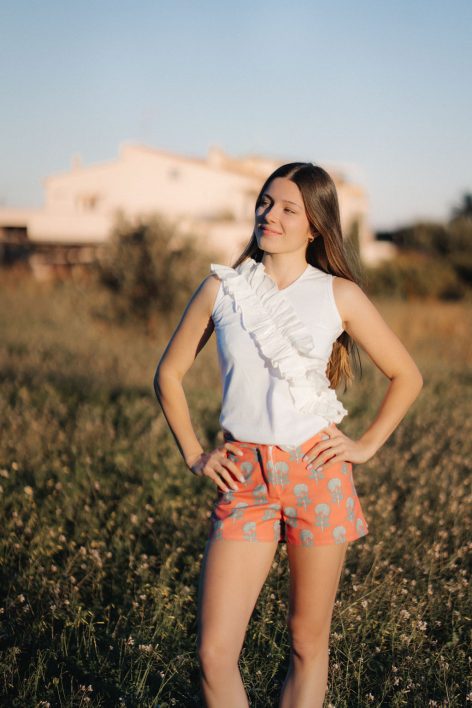 Short Coral Flor